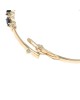 Alternating Blue Sapphire and Diamond Bangle Bracelet in Yellow Gold